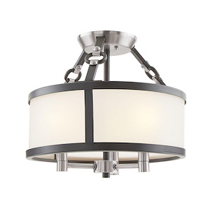 Armstrong Grove - 3 Light Semi-Flush Mount In Coastal Style-12 Inches Tall and 13 Inches Wide - 1273959