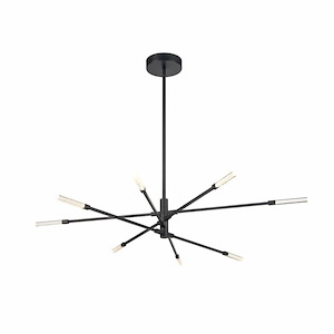 Light Streak - 168W 8 LED Chandelier In Modern Style-7 Inches Tall and 48.5 Inches Wide