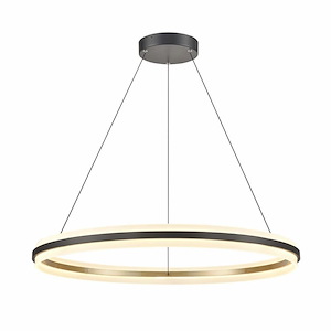Light Ring - 60W 1 LED Pendant In Modern Style-2.5 Inches Tall and 33 Inches Wide