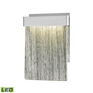 Meadowland - 10W 1 LED Wall Sconce in Modern Style with Nature-Inspired and Art Deco inspirations - 11 Inches tall and 8 inches wide