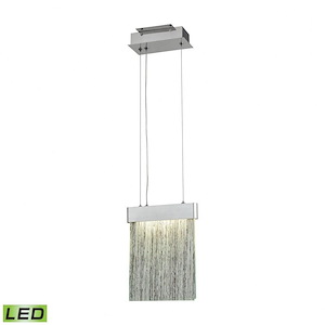 Meadowland - 10W 1 LED Mini Pendant in Modern Style with Nature-Inspired and Art Deco inspirations - 11 Inches tall and 8 inches wide