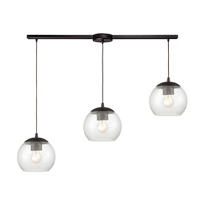 Kendal - 3 Light Linear Mini Pendant In Contemporary Style-8 Inches Tall and 36 Inches Wide