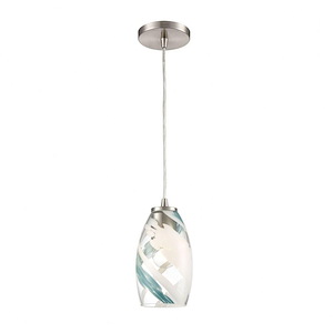 Turbulence - 1 Light Mini Pendant in Modern/Contemporary Style with Coastal/Beach and Boho inspirations - 9 Inches tall and 5 inches wide - 881861