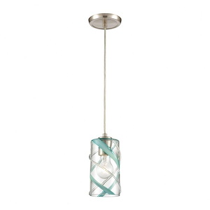 Winter Wind - 1 Light Mini Pendant In Modern Style-9 Inches Tall and 5 Inches Wide