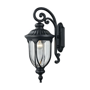 Derry Hill - 1 Light Outdoor Wall Lantern in Traditional Style with Victorian and Vintage Charm inspirations - 23 Inches tall and 9 inches wide