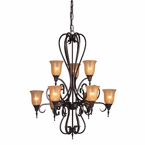 Hemingway - 9 Light Chandelier-43 Inches Tall and 35 Inches Wide