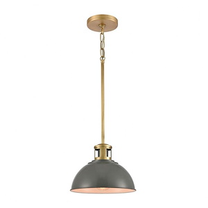 Lyndon - 1 Light Mini Pendant in Transitional Style with Urban/Industrial and Modern Farmhouse inspirations - 8 Inches tall and 10 inches wide