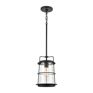 Kennington - 1 Light Mini Pendant in Transitional Style with Modern Farmhouse and Country/Cottage inspirations - 12 Inches tall and 8 inches wide
