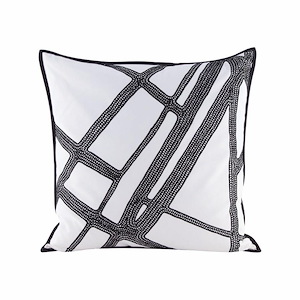 Intersections - Pillow With Goose Down Insert In Glam Style
