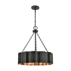 Clausten - 4 Light Chandelier in Modern/Contemporary Style with Urban/Industrial and Modern Farmhouse inspirations - 23 Inches tall and 21 inches wide - 925507
