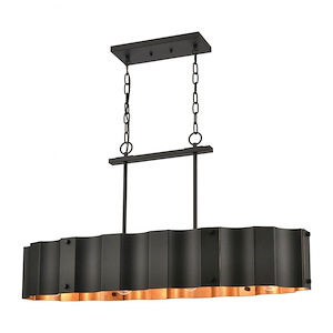 Clausten - 4 Light Island in Modern/Contemporary Style with Urban/Industrial and Modern Farmhouse inspirations - 19 Inches tall and 37 inches wide