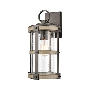 Annenberg - 1 Light Outdoor Wall Sconce in Transitional Style with Modern Farmhouse and Country/Cottage inspirations - 14 Inches H and 7 inches W - 1209023