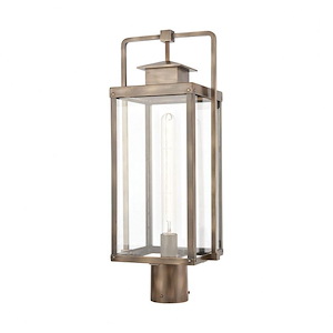 Crested Butte - 1 Light Outdoor Post Mount in Transitional Style with Mission and Vintage Charm inspirations - 23 Inches tall and 9 inches wide - 921252