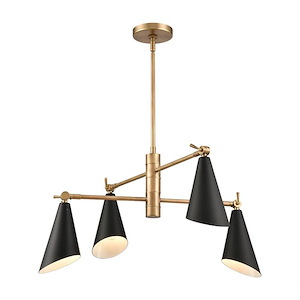 Luca - 4 Light Chandelier In Modern Style-15 Inches Tall and 26 Inches Wide