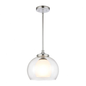 Salient - 1 Light Mini Pendant In Modern Style-11 Inches Tall and 10 Inches Wide