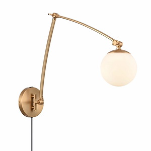 Caroline - 1 Light Swingarm Wall Sconce In Modern Style-19 Inches Tall and 6 Inches Wide
