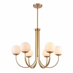 Caroline - 6 Light Chandelier In Modern Style-25.25 Inches Tall and 32 Inches Wide - 1284611