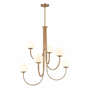 Caroline - 6 Light Chandelier In Modern Style-42 Inches Tall and 36 Inches Wide - 1284702
