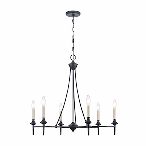Solomon - 6 Light Chandelier In Traditional Style-26 Inches Tall and 28 Inches Wide - 1284703