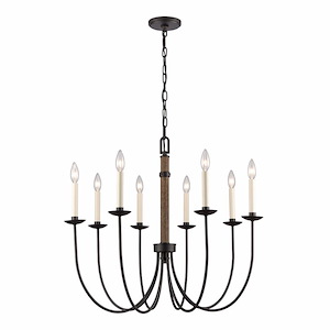 Neville - 8 Light Chandelier In Farmhouse Style-26 Inches Tall and 28 Inches Wide - 1284663
