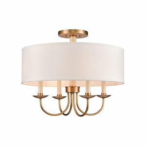 Neville - 4 Light Semi Flush Mount In Traditional Style-16.25 Inches Tall and 20 Inches Wide