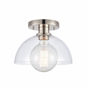 Julian - 1 Light Semi Flush Mount In Farmhouse Style-8.75 Inches Tall and 10 Inches Wide