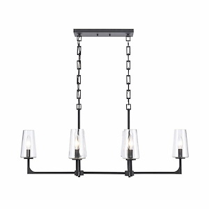 Fitzroy - 6 Light Linear Chandelier In Farmhouse Style-15.75 Inches Tall and 36 Inches Wide - 1284718