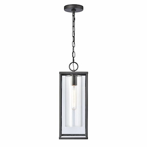 Augusta - 1 Light Outdoor Hanging Lantern In Farmhouse Style-19 Inches Tall and 7 Inches Wide