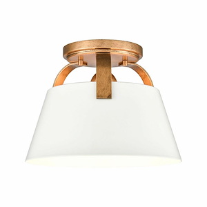 Jepson - 1 Light Semi-Flush Mount-7 Inches Tall and 9.5 Inches Wide