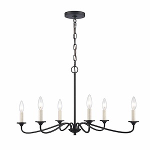 Ellisville - 6 Light Chandelier-16.75 Inches Tall and 30 Inches Wide - 1336019