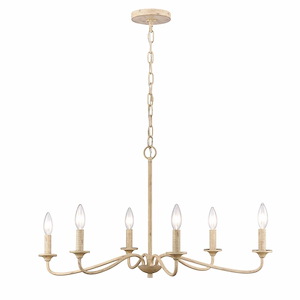 Ellisville - 6 Light Chandelier-16.75 Inches Tall and 30 Inches Wide