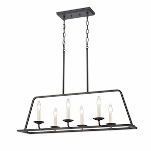 Ellisville - 6 Light Chandelier-12.5 Inches Tall and 34 Inches Wide - 1336021