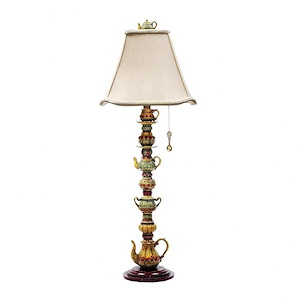Tea Service - Traditional Style w/ VintageCharm inspirations - Composite 1 Light Table Lamp - 35 Inches tall 12 Inches wide