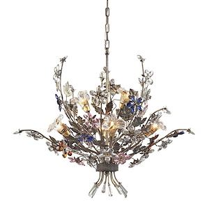 Brillare - 6 Light Chandelier in Traditional Style with Country/Cottage and Nature/Organic inspirations - 26 Inches tall and 32 inches wide - 70419