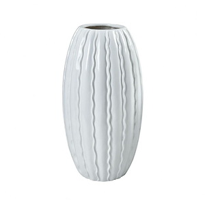 St. Croix - Transitional Style w/ Coastal/Beach inspirations - Fiberglass Vessel - 32 Inches tall 16 Inches wide - 875070