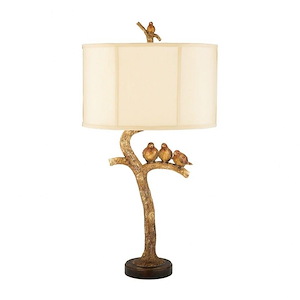 Three Bird Light - Traditional Style w/ VintageCharm inspirations - Composite 1 Light Table Lamp - 31 Inches tall 11 Inches wide - 875280