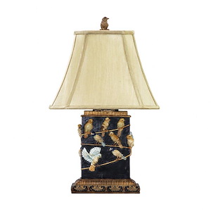 Birds on a Branch - Traditional Style w/ VintageCharm inspirations - Composite 1 Light Table Lamp - 20 Inches tall 7 Inches wide