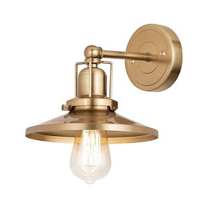 English Pub - 1 Light Wall Sconce In Farmhouse Style-7 Inches Tall and 8 Inches Wide - 1273906