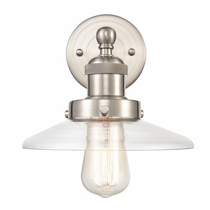 English Pub - 1 Light Wall Sconce In Transitional Style-8 Inches Tall and 8 Inches Wide - 1227458
