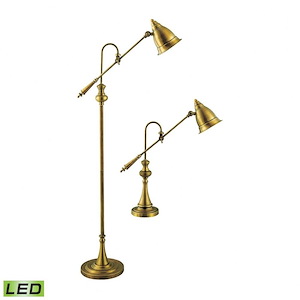 Watson - 18W 2 LED Floor and Table Lamp (Set of 2) In Art Deco Style-59 Inches Tall and 28 Inches Wide