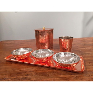 16 Inch Tray with Bowls (Set of 4)