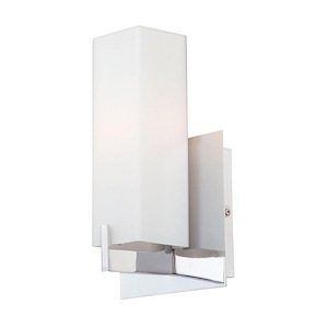 Moderno - 1 Light Wall Sconce in Modern/Contemporary Style with Art Deco and Mission inspirations - 8.3 Inches tall and 5 inches wide