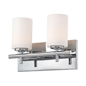 Barro - 2 Light Bath Vanity in Transitional Style with Art Deco and Mission inspirations - 9 Inches tall and 11.9 inches wide - 614194