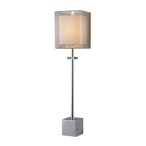 Exeter - Modern/Contemporary Style w/ Luxe/Glam inspirations - Steel 1 Light Table Lamp - 30 Inches tall 7 Inches wide