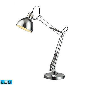 Ingelside - Modern/Contemporary Style w/ Luxe/Glam inspirations - Steel 9.5W 1 LED Desk Lamp - 26 Inches tall 17 Inches wide - 873883