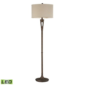 Martcliff - Transitional Style w/ Luxe/Glam inspirations - Metal 9.5W 1 LED Floor Lamp - 65 Inches tall 18 Inches wide