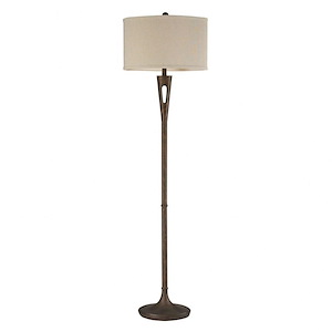 Martcliff - Transitional Style w/ Luxe/Glam inspirations - Metal 1 Light Floor Lamp - 65 Inches tall 18 Inches wide - 874230