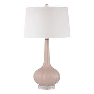 Abbey Lane - Traditional Style w/ Luxe/Glam inspirations - Acrylic and Ceramic 1 Light Table Lamp - 30 Inches tall 16 Inches wide - 872172