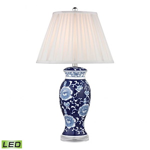 Dimond - Traditional Style w/ VintageCharm inspirations - 9.5W 1 LED Hand Painted Table Lamp - 28 Inches tall 16 Inches wide