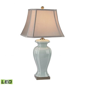 Celadon - Traditional Style w/ Country/Cottage inspirations - Ceramic and Metal 9.5W 1 LED Table Lamp - 29 Inches tall 15 Inches wide - 872993
